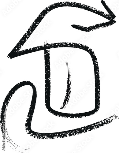 Isolated abstract chalk dra...