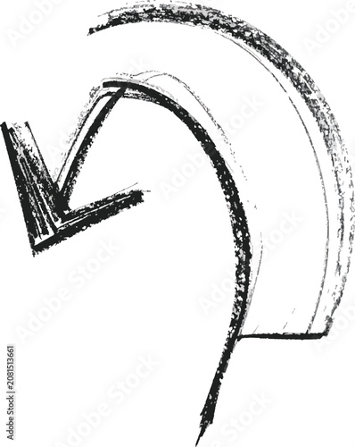 Hand drawn arrow pointing b...