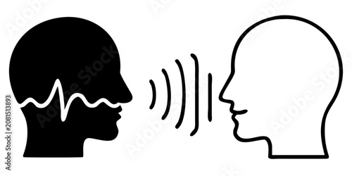 Fotografía Speech bubble icons flat vector illustration on transparent background