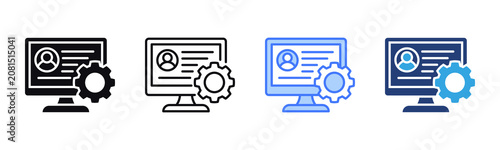 Course Administration icon sheet multiple style collection
