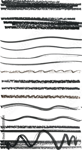 Isolated sketchy brush stro...