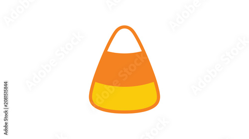 Minimalist candy corn vector illustration for Halloween