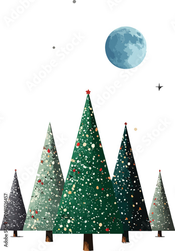 Pixel art Christmas trees u...
