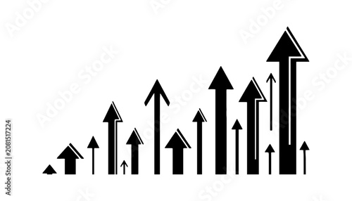 Imagine prompt ascending arrows chart growth success symbol