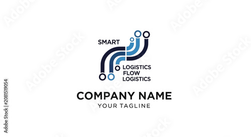 Logistics company logo template design.
