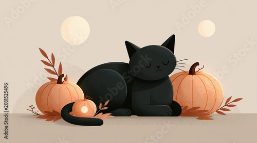 Black Halloween Cat 