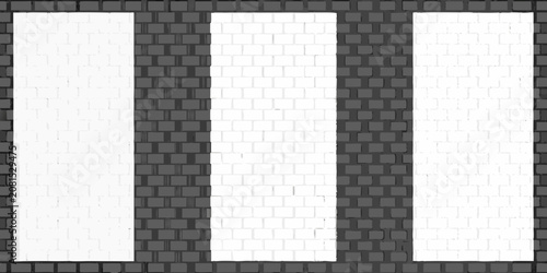 Photos Brick wall pattern with alternating dark and light rectangular sections
