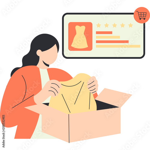 Shopping Online Illustration