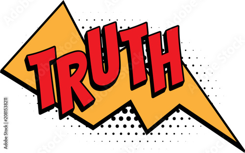 TRUTH Comic Book Pop Art Lightning Bolt Graphic