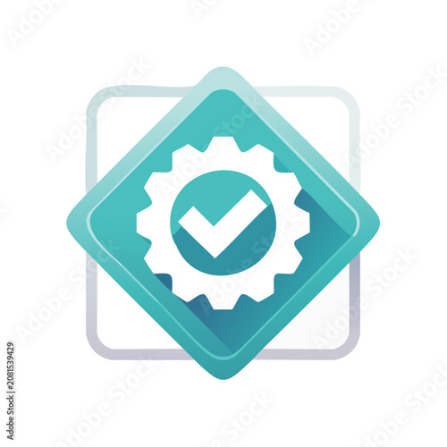 Gear with Checkmark Icon