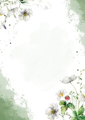 grunge background with flowers