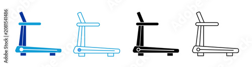 Treadmill Icon Set Multiple Style