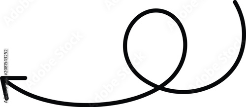Hand Drawn Curly Left Arrow Icon Set Featuring Doodle Direction, Pointer, and Navigation Symbols