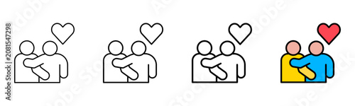 Foto Empathy Icon Different Style Outline Collection Set Vector Illustration