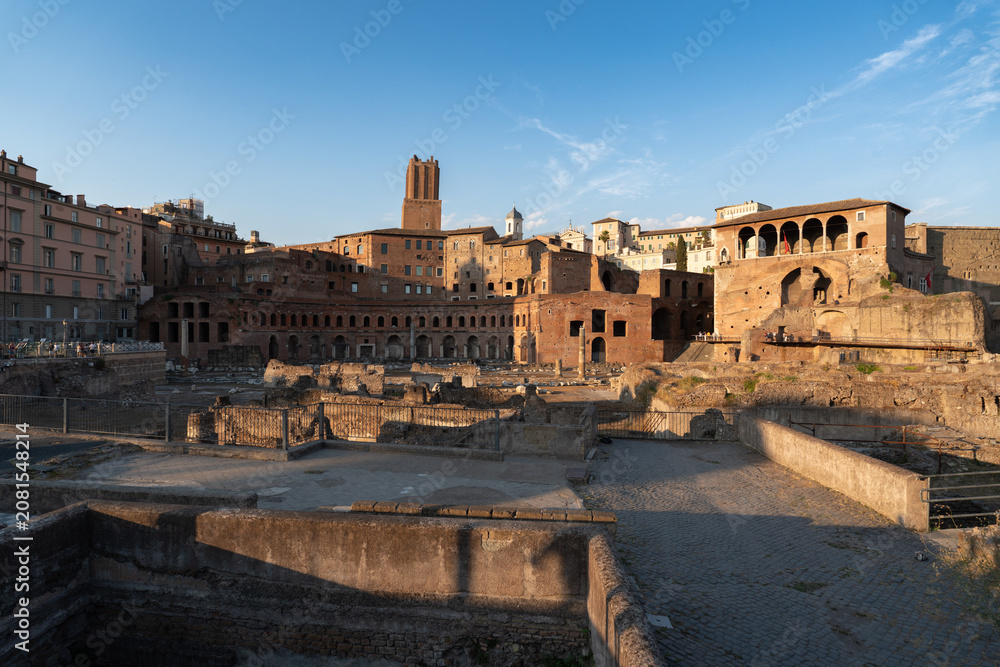 Fototapeta premium Trajan's Forum (Foro di Traiano) at sunset in Rome, Italy