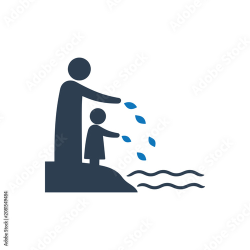 Scattering Ashes At Sea Icon