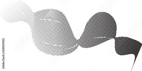 Dotted gradient halftone background. Horizontal seamless dots pattern in pop art style. Abstract modern stylish texture. Vector illustration.