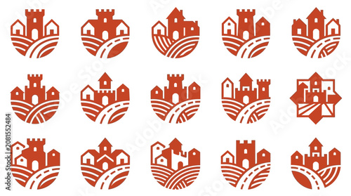 Foto Cityscape logo design elements.