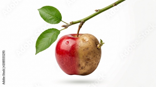 Grafted Apple and Potato Hybrid on Branch