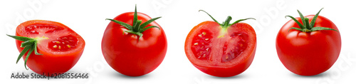 Cuadro en lienzo isolated tomatoes set
