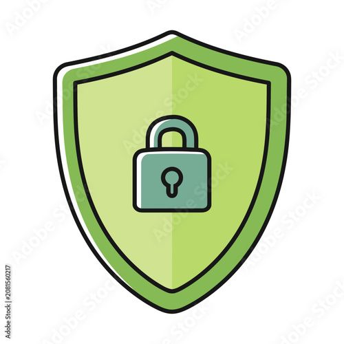 Shield with padlock icon