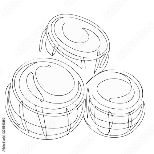 Three barrels in a cluster