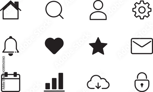 social media navigation icons.