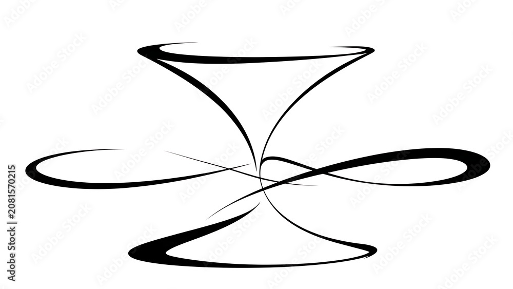Naklejka premium Abstract infinity symbol on white background.