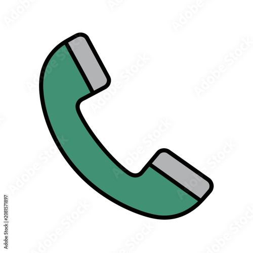 Green telephone receiver icon