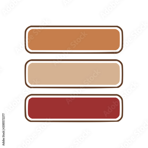 Three Rectangular Buttons