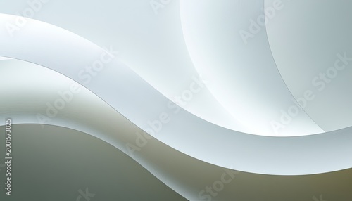 Smooth, curved, ethereal layers of light and shadow create a serene abstract