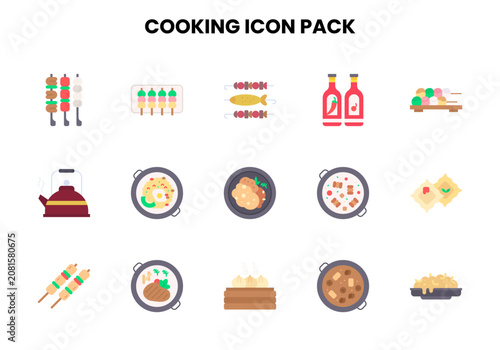 Foto Cooking Flat Icons Pack