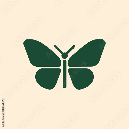 Minimalist Green Butterfly Logo
