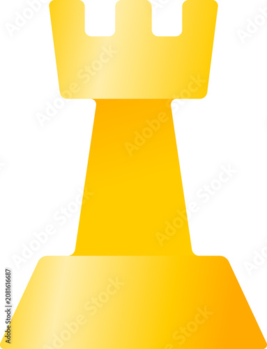 Golden chess rock icon PNG