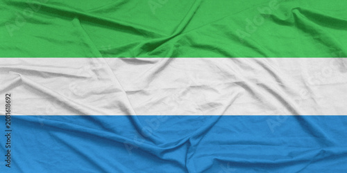 Sierra Leone Flag Air Waves Close Up