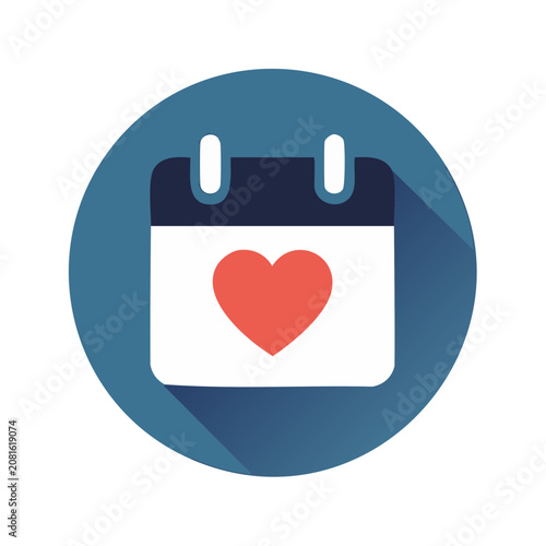 Calendar with Heart Icon