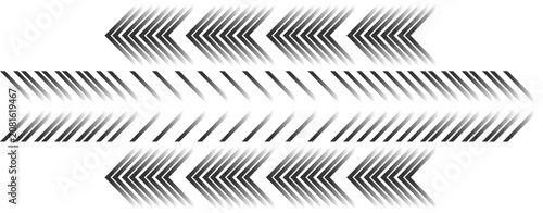 Abstract Black And White Geometric Chevron Arrow Fade Pattern Vector Illustration
