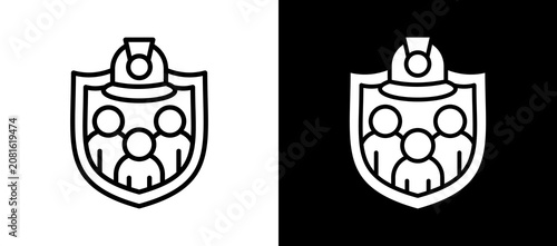 Fotografie Public Safety whiteblack icon