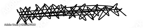 Hand drawn scribble line an...