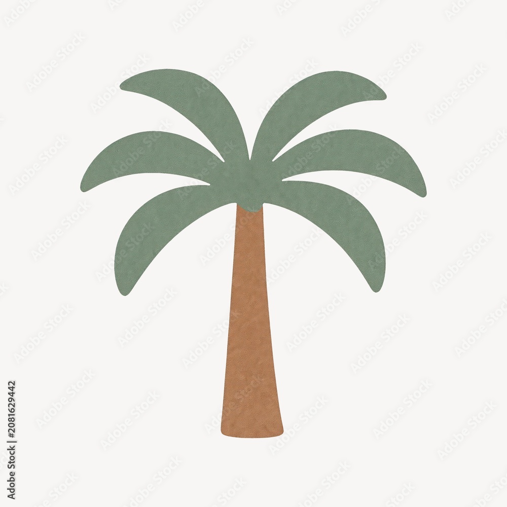 Fototapeta premium Tropical palm tree illustration