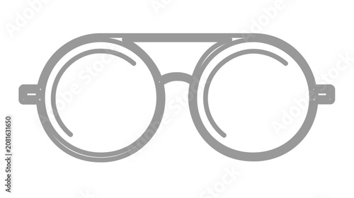 Clean flat vector line icon of minimalist sunglasses, ideal for summer fashion, beach vacation, eyewear shop, or travel app interfaces.