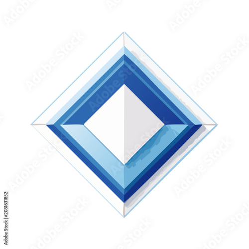 Abstract 3D Geometric Diamond Shape Vector