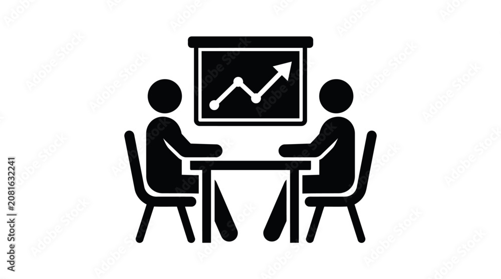 Fototapeta premium Business meeting with graph presentation