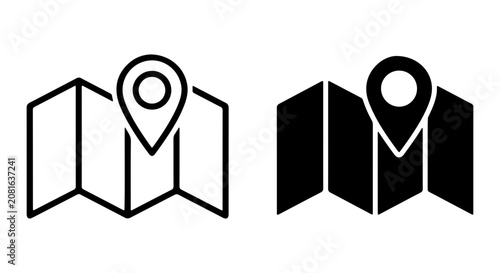 Location Pin Map Icons, Navigation Pointer Symbols, GPS Marker Graphics, Travel Destination Markers