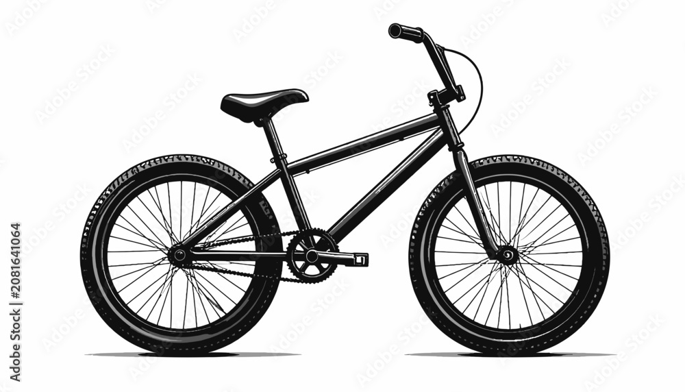 Obraz premium Black BMX bicycle with metal frame.
