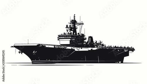 Fotografía Large Military Aircraft Carrier Ship Vessel.