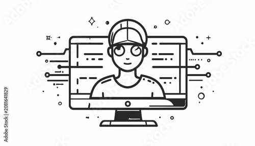 Programmer Working on Computer Code.