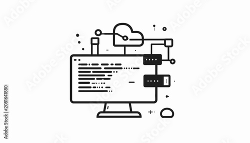 Computer Monitor with Cloud Connection.
