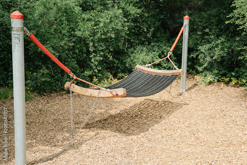 Foto Outdoor hammock in a playground recreation area