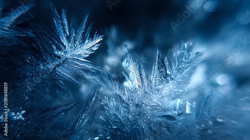 Ice crystal patterns abstract macro minimal clarity lighting